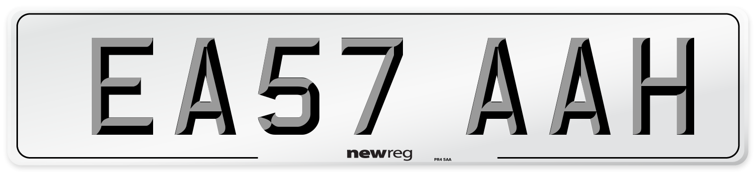 EA57 AAH Number Plate from New Reg